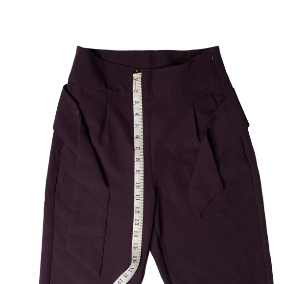 Dynamite Women's Pants with Attached Loose Belt in Dark Purple, size US 2 - Picture 6 of 9